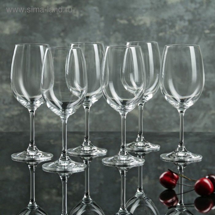 Набор бокалов для вина «Лара», 350 мл, 6 шт - Фото 1