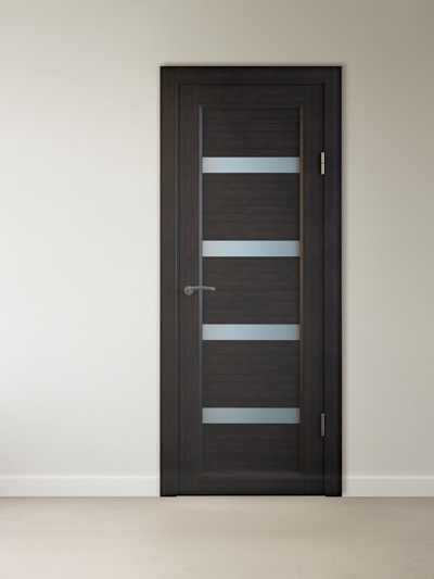 Комплект межкомнатной двери «B-4», со стеклом, 2000×800 мм, цвет венге