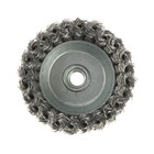 УЦЕНКА Щетка металлическая для УШМ ТУНДРА, крученая проволока, «чашка», М14, 100 мм - Фото 3