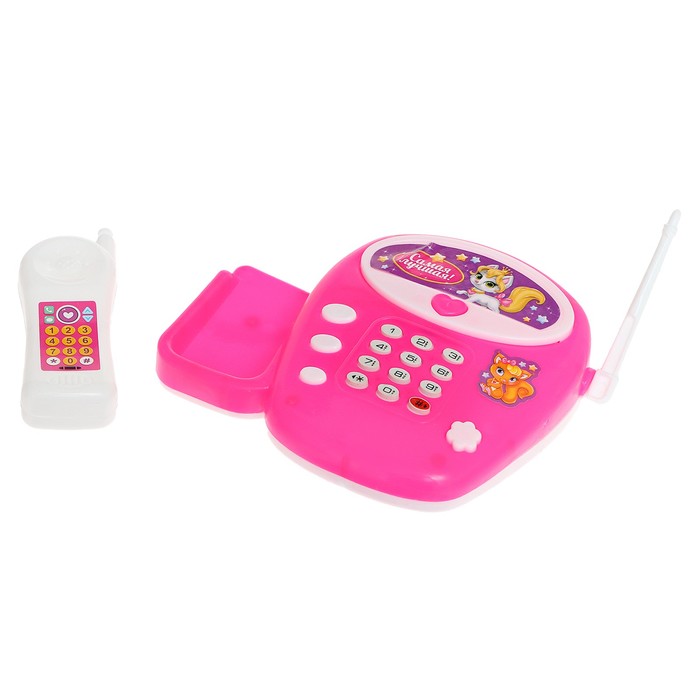 Музыкальный телефончик «Маленькая леди», русская озвучка, цвет розовый - фото 1905507376