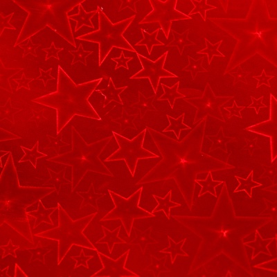 Бумага голографическая «Звездопад», красная, 70×100 см