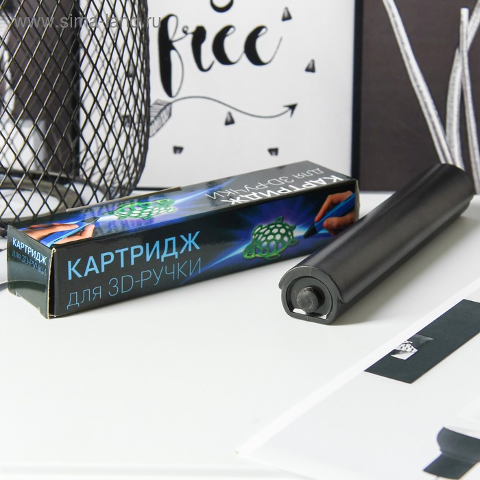 Картридж сменный жидкого пластика для 3D ручки, цвет синий - Фото 1