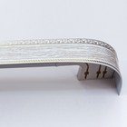 Карниз трёхрядный «Ультракомпакт. Есенин», 160 см, с декоративной планкой 7 см, цвет золото/патина белая - фото 298101695