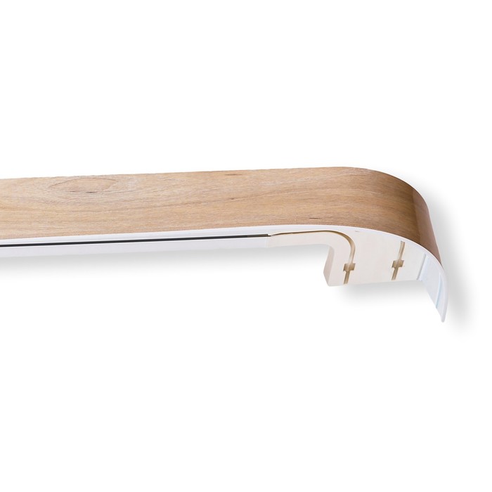 Карниз двухрядный «Ультракомпакт. Классик», 300 см, с декоративной планкой 7 см, дуб дымчатый - Фото 1