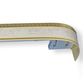 Карниз трёхрядный «Ультракомпакт. Меандр», 160 см, с декоративной планкой 7 см, золото/оникс