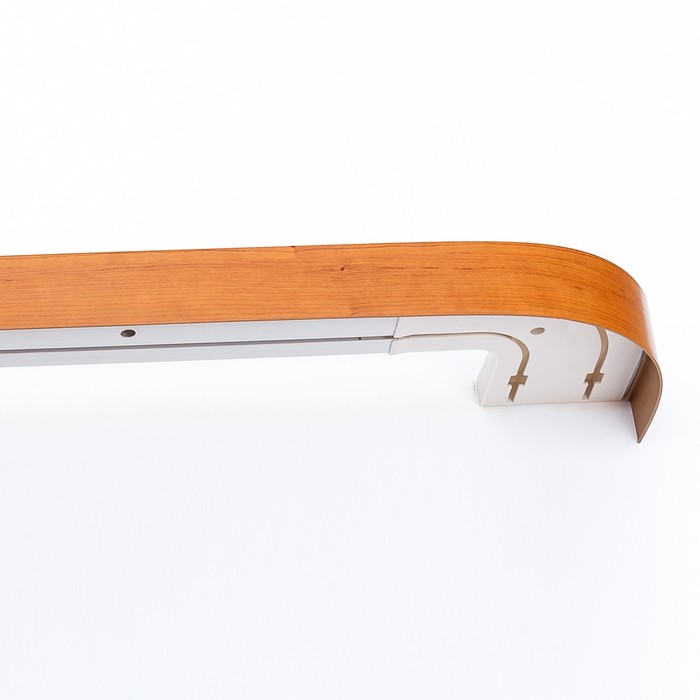 Карниз двухрядный «Ультракомпакт. Стандарт», 180 см, с декоративной планкой, цвет черешня