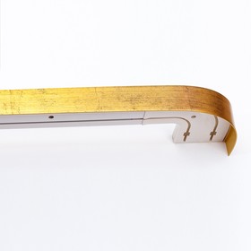 Карниз двухрядный «Ультракомпакт. Стандарт», 300 см, с декоративной планкой, цвет золото