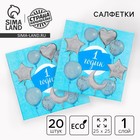 Салфетки бумажные «1 годик», 25×25 см, набор 20 шт. - Фото 1