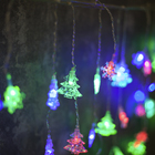 Гирлянда «Бахрома» 3 × 0.5 м с насадками «Ёлки и снежинки», IP20, прозрачная нить, 80 LED, свечение мульти (RG/RB), мигание, 220 В - Фото 2