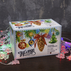 Гирлянда «Бахрома» 3 × 0.5 м с насадками «Ёлки и снежинки», IP20, прозрачная нить, 80 LED, свечение мульти (RG/RB), мигание, 220 В - Фото 3