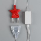 Гирлянда «Бахрома» 3 × 0.5 м с насадками «Ёлки и снежинки», IP20, прозрачная нить, 80 LED, свечение мульти (RG/RB), мигание, 220 В - Фото 5