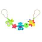 Растяжка на коляску/кроватку «Веселые зверята», 3 игрушки, Крошка Я - Фото 2