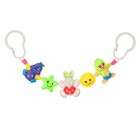 Растяжка на коляску/кроватку «Цыпленок, зайчик, обезьянка», 3 игрушки, МИКС - Фото 2