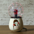 Плазменный шар керамика "Девочка в очках" 16х9,5х9,5 см - Фото 2
