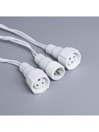 Гирлянда «Нить» 10 м, IP44, УМС, белая нить, 100 LED, свечение тёплое белое, 220 В 3584086 - фото 319933268
