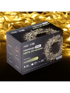 Гирлянда «Нить» 10 м, IP44, УМС, белая нить, 100 LED, свечение тёплое белое, 220 В 3584086 - фото 319933270