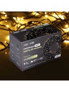 Гирлянда «Нить» 10 м, IP44, УМС, тёмная нить, 72 SMD-LED, свечение тёплое белое, 220 В 3584091 - фото 319933290