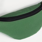 Поясная сумка на молнии, цвет зелёный - Фото 3
