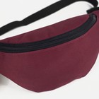 Поясная сумка на молнии, цвет бордовый - Фото 3