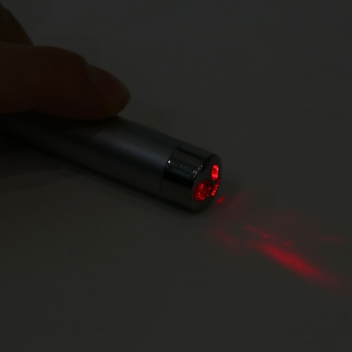 Лазерная указка "Мастер К", с карабином, 2 LED, 7 х 1.5 см - фото 1905507645