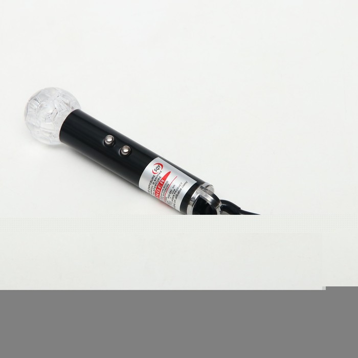 Лазерная указка, с карабином, 2 LED, 4 режима, 8.5 х 2 см, черная - фото 1905507648