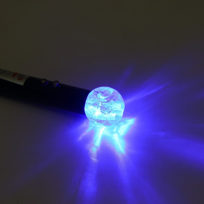 Лазерная указка, с карабином, 2 LED, 4 режима, 8.5 х 2 см, микс