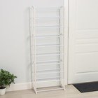 Обувница, 10 ярусов, 50×24,5×140 см, цвет белый - фото 24437709