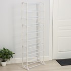 Обувница, 10 ярусов, 50×24,5×140 см, цвет белый - фото 24437710