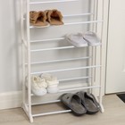 Обувница, 10 ярусов, 50×24,5×140 см, цвет белый - фото 24437711