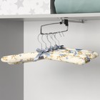 Плечики для одежды мягкие «Голубые цветы», размер 44-48, цвет бежево-голубой - Фото 4