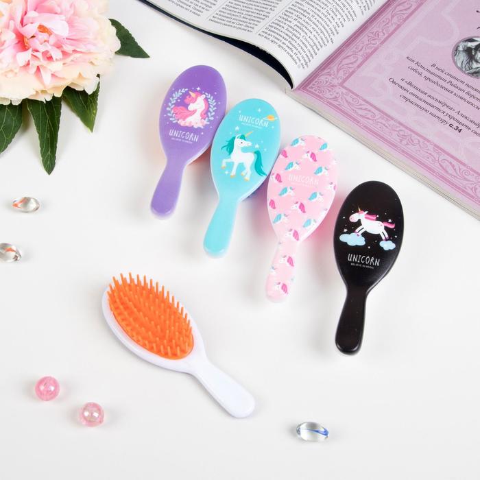 Расчёска массажная, 4,5 × 13 см, рисунок МИКС - Фото 1