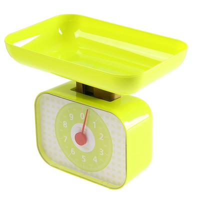 Весы кухонные Luazon LVKM-1001, механические, до 10 кг, чаша 1200 мл, зелёные