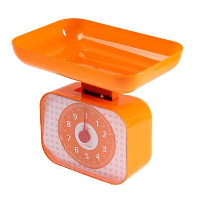 Весы кухонные Luazon LVKM-1001,механические, до 10 кг, чаша 1200 мл, оранжевые