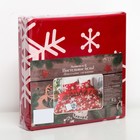 Постельное бельё «Экономь и Я» Новогодние снежинки 1,5 сп. 143×210 см, 150×210 см, 50×70 - 2 шт., микрофайбер, 75 г/м² - фото 52422633