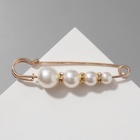 Булавка «Квартет», 7.5 см, белая в золоте - Фото 2