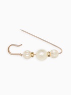 Булавка «Зефир» 7 см, белая в золоте - Фото 1