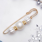 Булавка «Зефир» 7 см, белая в золоте - Фото 6