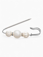 Булавка «Зефир» 7 см, белая в серебре - Фото 1