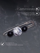 Булавка «Планеты» 8 см, чёрно-белая в серебре - Фото 2