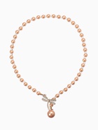 Бусы «Жемчужное» с расстёгивающимся элементом, стрекоза, цвет розовый в золоте, 50 см - Фото 1