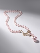 Бусы «Жемчужное» с расстёгивающимся элементом, стрекоза, цвет розовый в золоте, 50 см - Фото 3