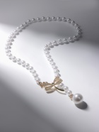 Бусы «Жемчужное» с расстёгивающимся элементом, стрекоза, шар №8.16, белые в золоте, L=50 см - Фото 5