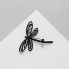 Брошь «Стрекоза» дарк, цвет чёрно-белый в чёрном металле - Фото 4