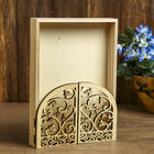 Заготовка дерево под роспись для ключницы "Калитка с узорами" 26,5х19х4 см - Фото 2