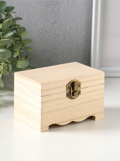 Шкатулка для росписи дерево «Сундучок», для творчества, декора, 7.5×7.5×12 см