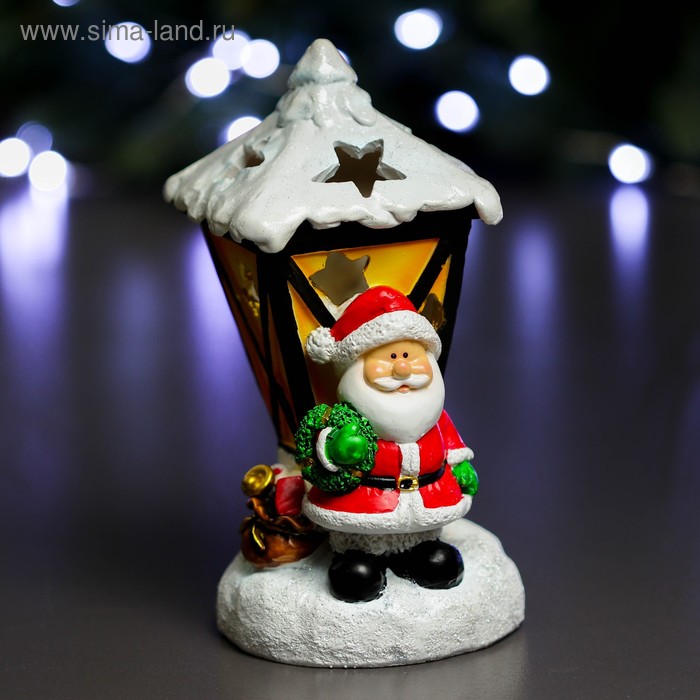 Фигура с подсветкой "Дед Мороз фонарь" 10х10х18см - Фото 1