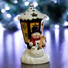 Фигура с подсветкой "Снеговик и фонарь" 10х10х18см - Фото 2