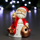 Фигура с подсветкой "Дед Мороз с мешком" 11х12х16см - фото 8739074