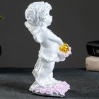 Фигура "Ангел хранящий любовь" белый 10х10х20,5см - фото 24230113