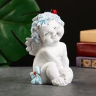 Фигурка гипс «Ангелочек с божьей коровкой», белый, 8.5×10×14 см - Фото 6